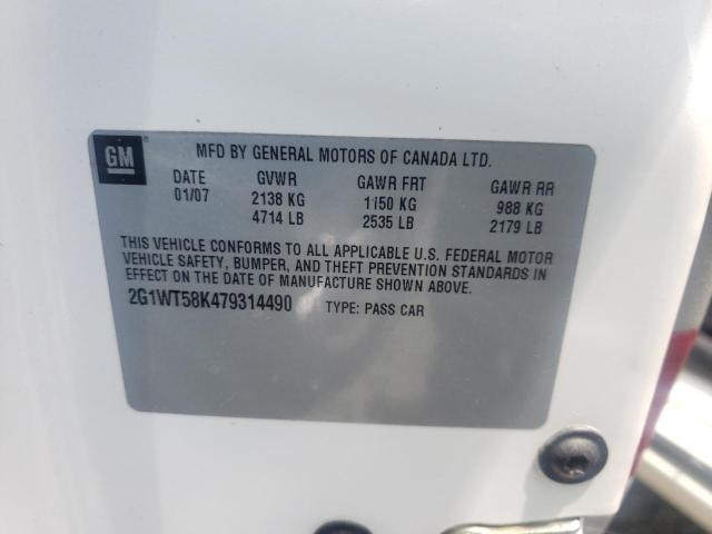 Photo 10 from auction – 2007 CHEVROLET IMPALA LT with VIN 2G1WT58K479314490