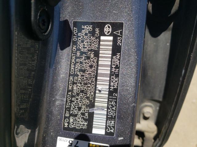 Photo 10 from auction – 2007 TOYOTA PRIUS with VIN JTDKB20U473232840