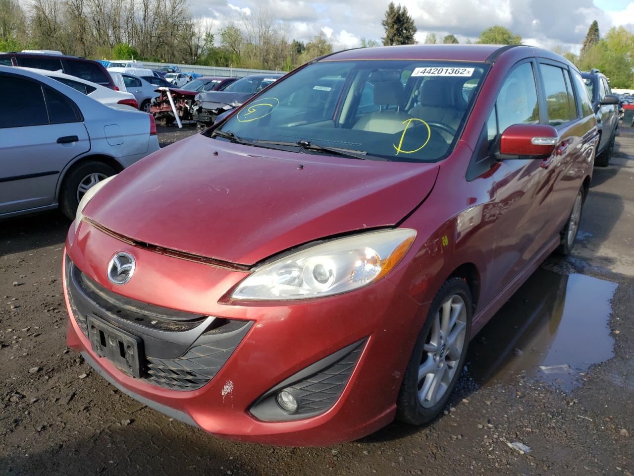Photo 2 from auction – 2013 MAZDA 5 with VIN JM1CW2CL9D0150448