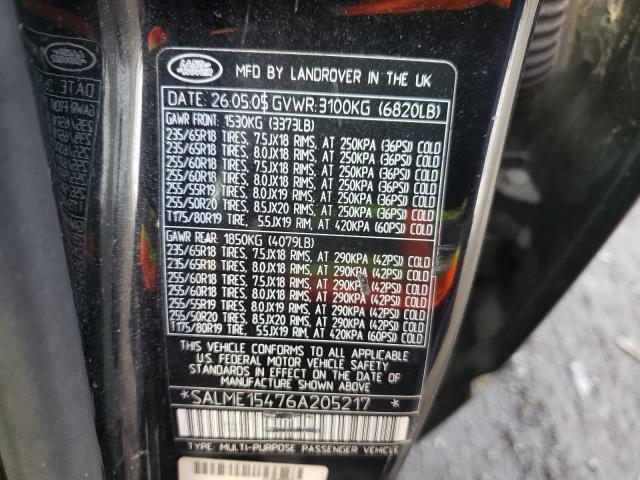 Photo 10 from auction – 2006 LAND ROVER RANGE ROVE with VIN SALME15476A205217
