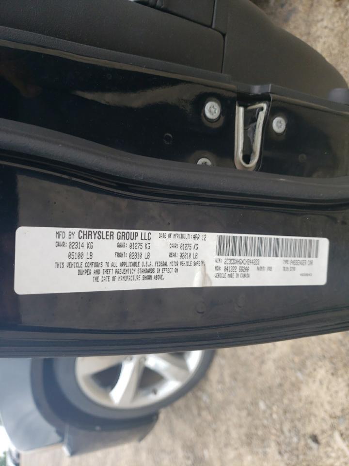Photo 10 from auction – 2012 DODGE CHARGER SX with VIN 2C3CDXHGXCH244223