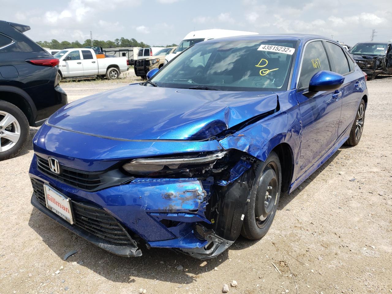 Photo 2 from auction – 2022 HONDA CIVIC EX with VIN 2HGFE1F74NH306161
