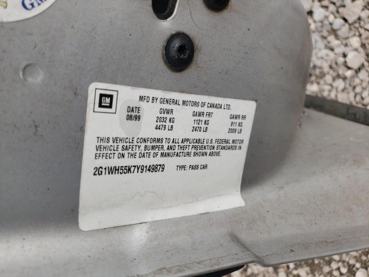 Photo 10 from auction – 2000 CHEVROLET IMPALA LS with VIN 2G1WH55K7Y9149879