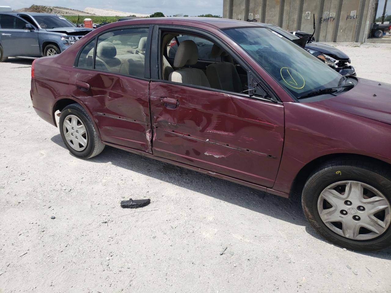 Photo 9 from auction – 2003 HONDA CIVIC LX with VIN 2HGES16563H618272