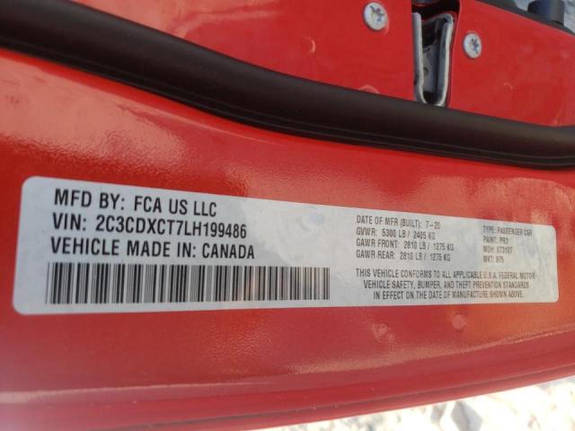 Photo 10 from auction – 2020 DODGE CHARGER R/ with VIN 2C3CDXCT7LH199486