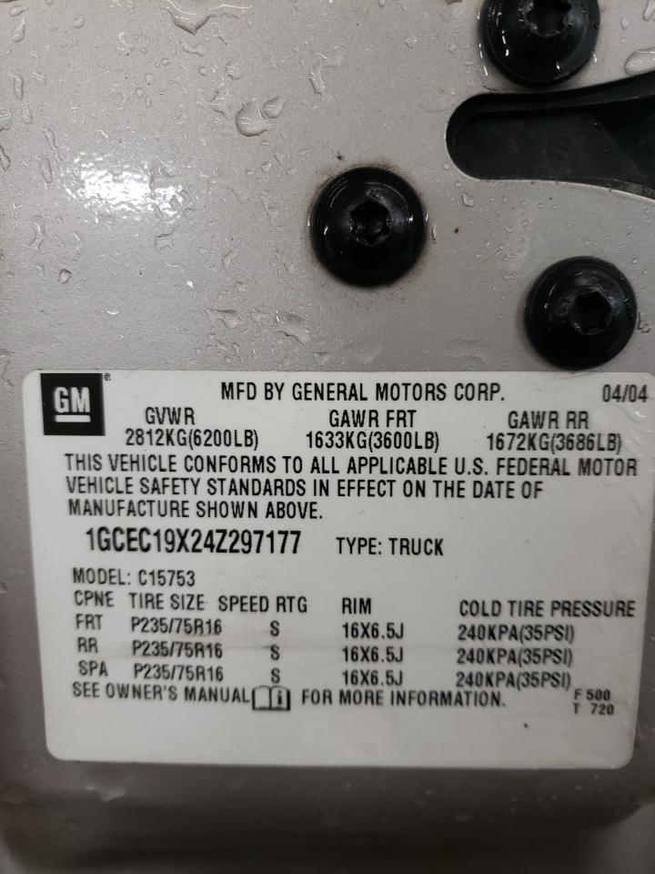 Photo 10 from auction – 2004 CHEVROLET SILVERADO with VIN 1GCEC19X24Z297177