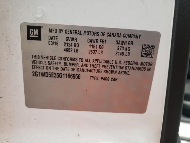 Photo 10 from auction – 2016 CHEVROLET IMPALA LIM with VIN 2G1WD5E35G1166956