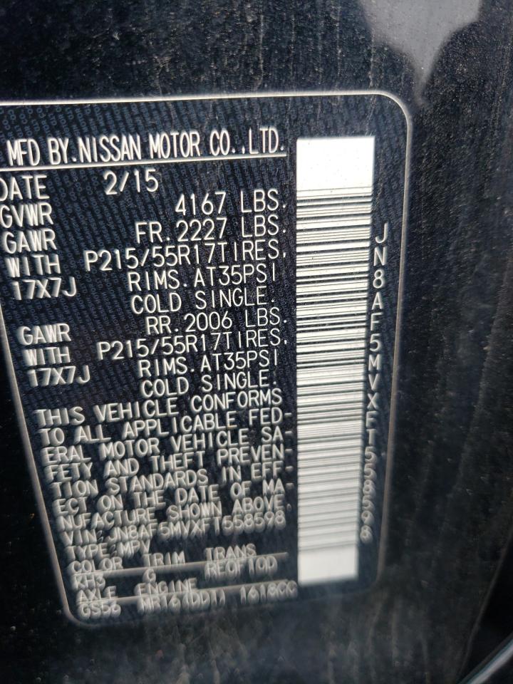 Photo 10 from auction – 2015 NISSAN JUKE S with VIN JN8AF5MVXFT558598