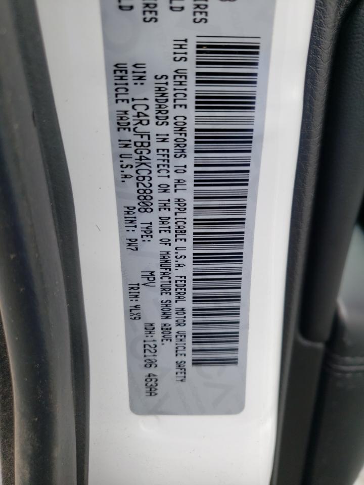 Photo 10 from auction – 2019 JEEP GRAND CHER with VIN 1C4RJFBG4KC628808