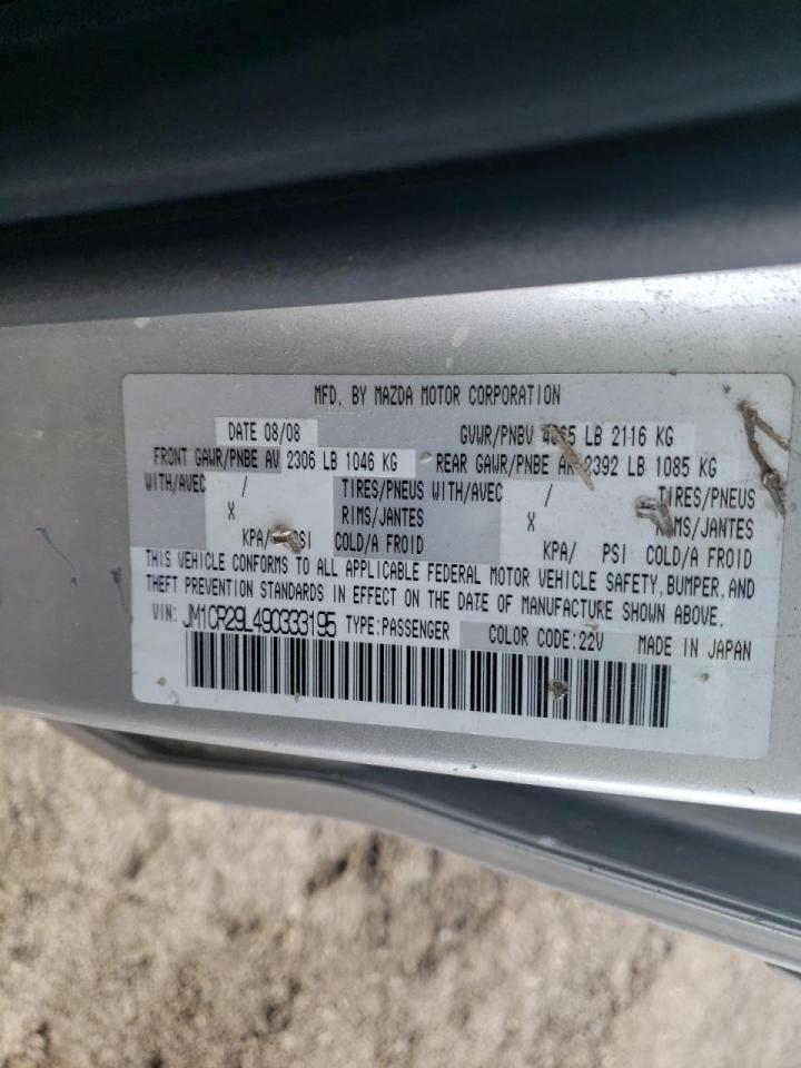 Photo 10 from auction – 2009 MAZDA 5 with VIN JM1CR29L490333195