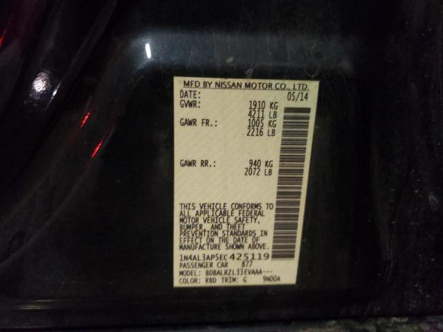 Photo 10 from auction – 2014 NISSAN ALTIMA 2.5 with VIN 1N4AL3AP5EC425119