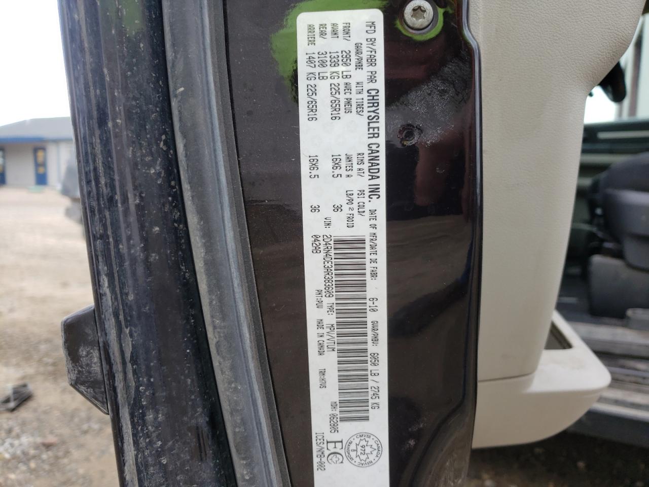 Photo 10 from auction – 2010 DODGE GRAND CARA with VIN 2D4RN4DE3AR383609