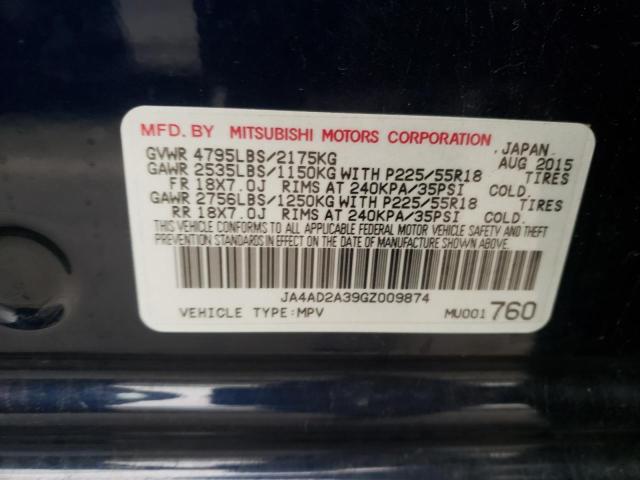 Foto 10 de la subasta – 2016 MITSUBISHI OUTLANDER con VIN JA4AD2A39GZ009874