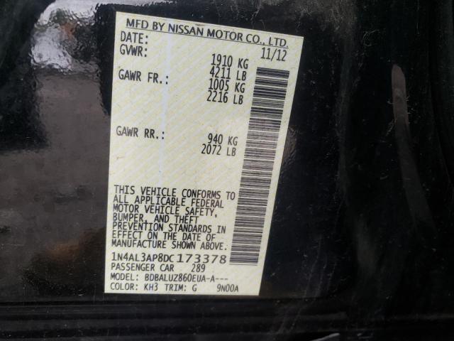 Photo 10 from auction – 2013 NISSAN ALTIMA 2.5 with VIN 1N4AL3AP8DC173378