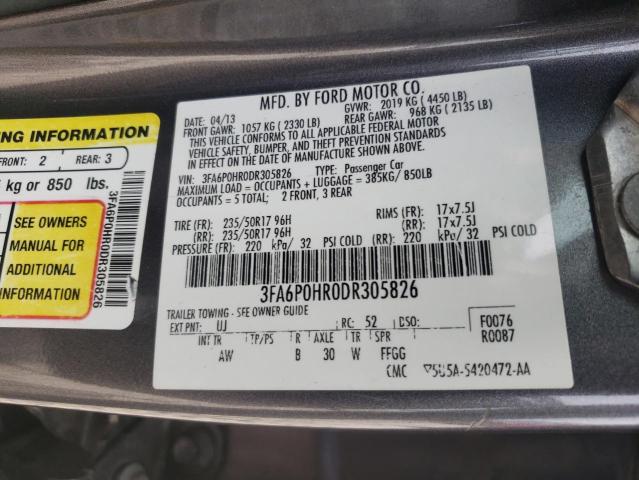 Photo 10 from auction – 2013 FORD FUSION SE with VIN 3FA6P0HR0DR305826