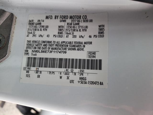 Photo 10 from auction – 2015 FORD TRANSIT CO with VIN NM0LS6E73F1174709