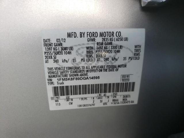 Photo 10 from auction – 2013 FORD EXPLORER L with VIN 1FM5K8F89DGA14595