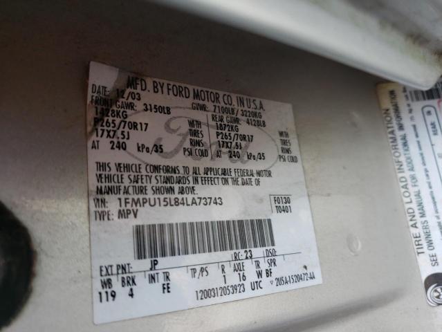 Photo 10 from auction – 2004 FORD EXPEDITION with VIN 1FMPU15L84LA73743