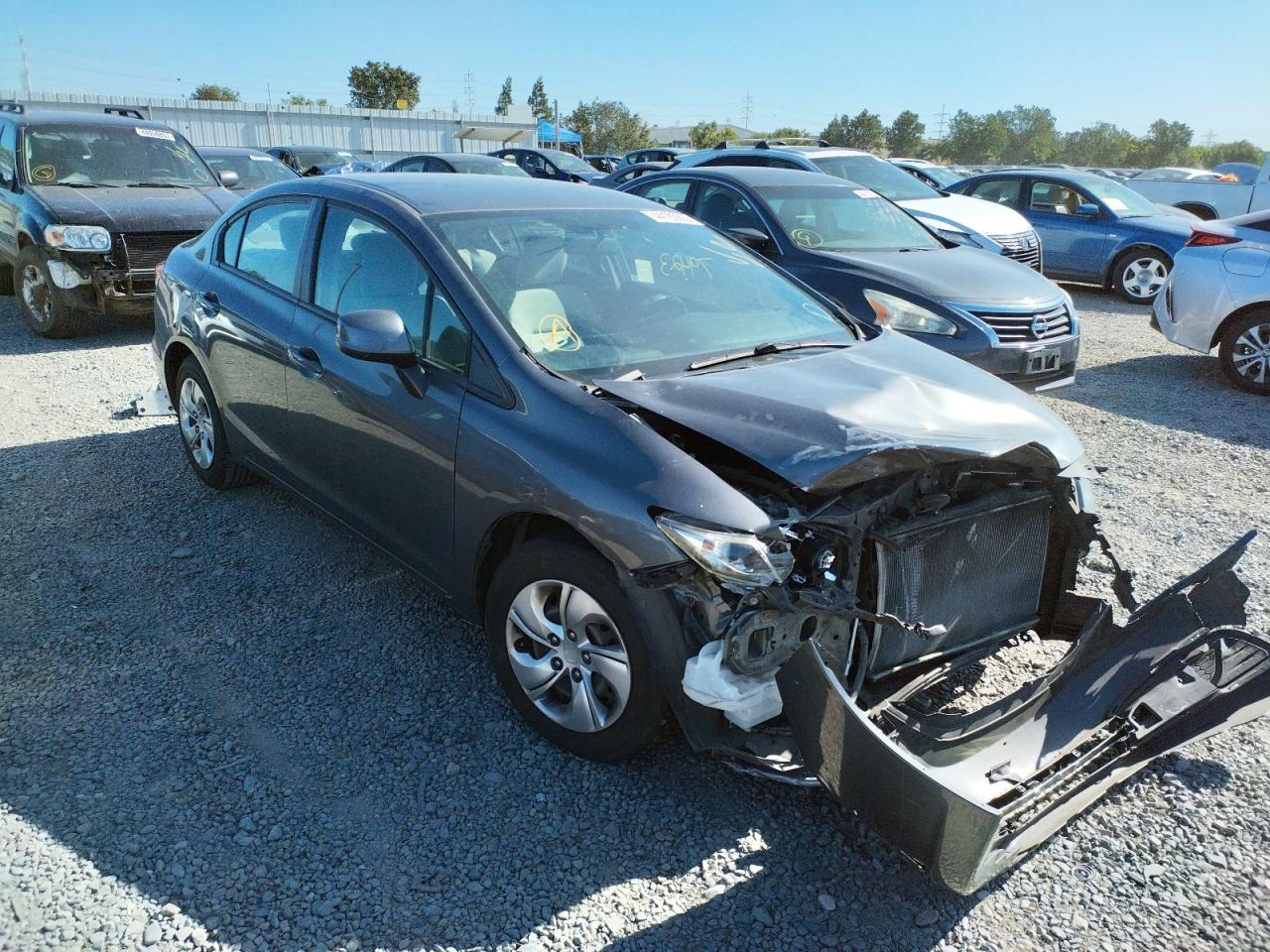 HONDA CIVIC LX 2013 with VIN 19XFB2F51DE262089 - Photo from auction