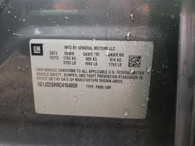 Photo 10 from auction – 2012 CHEVROLET SONIC LT with VIN 1G1JC5SH8C4164808