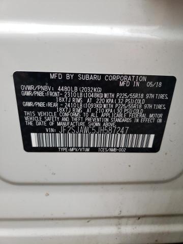 Photo 10 from auction – 2018 SUBARU FORESTER 2 with VIN JF2SJAWC5JH587247