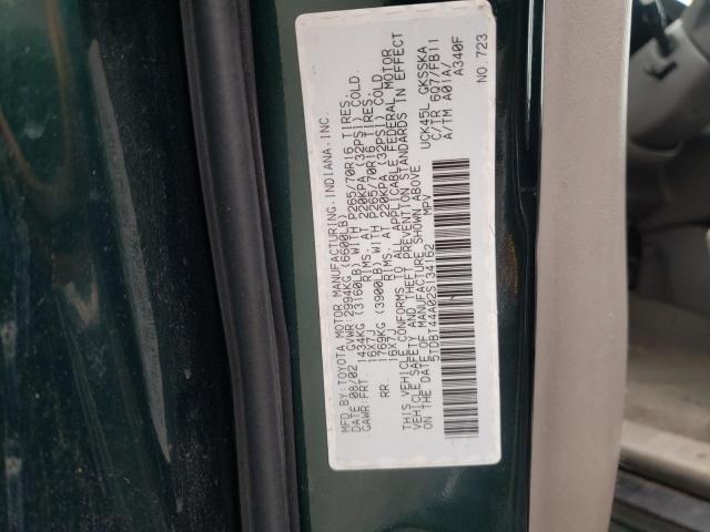 Photo 10 from auction – 2002 TOYOTA SEQUOIA SR with VIN 5TDBT44A02S134162