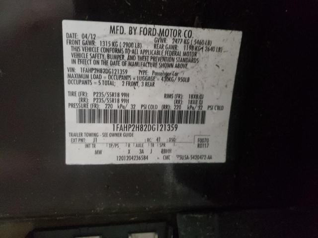 Photo 10 from auction – 2013 FORD TAURUS SEL with VIN 1FAHP2H82DG121359