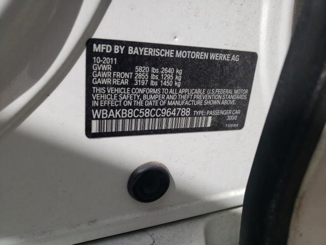 Photo 10 from auction – 2012 BMW 750 LI with VIN WBAKB8C58CC964788