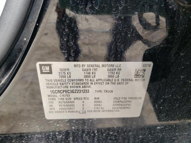 Photo 10 from auction – 2016 CHEVROLET silverado with VIN 1GCRCPEC3GZ231233