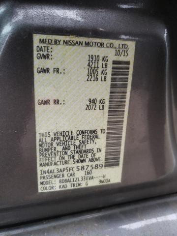 Photo 10 from auction – 2015 NISSAN ALTIMA 2.5 with VIN 1N4AL3AP5FC587589