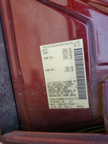 Photo 10 from auction – 2011 NISSAN ALTIMA BAS with VIN 1N4AL2AP8BN454172