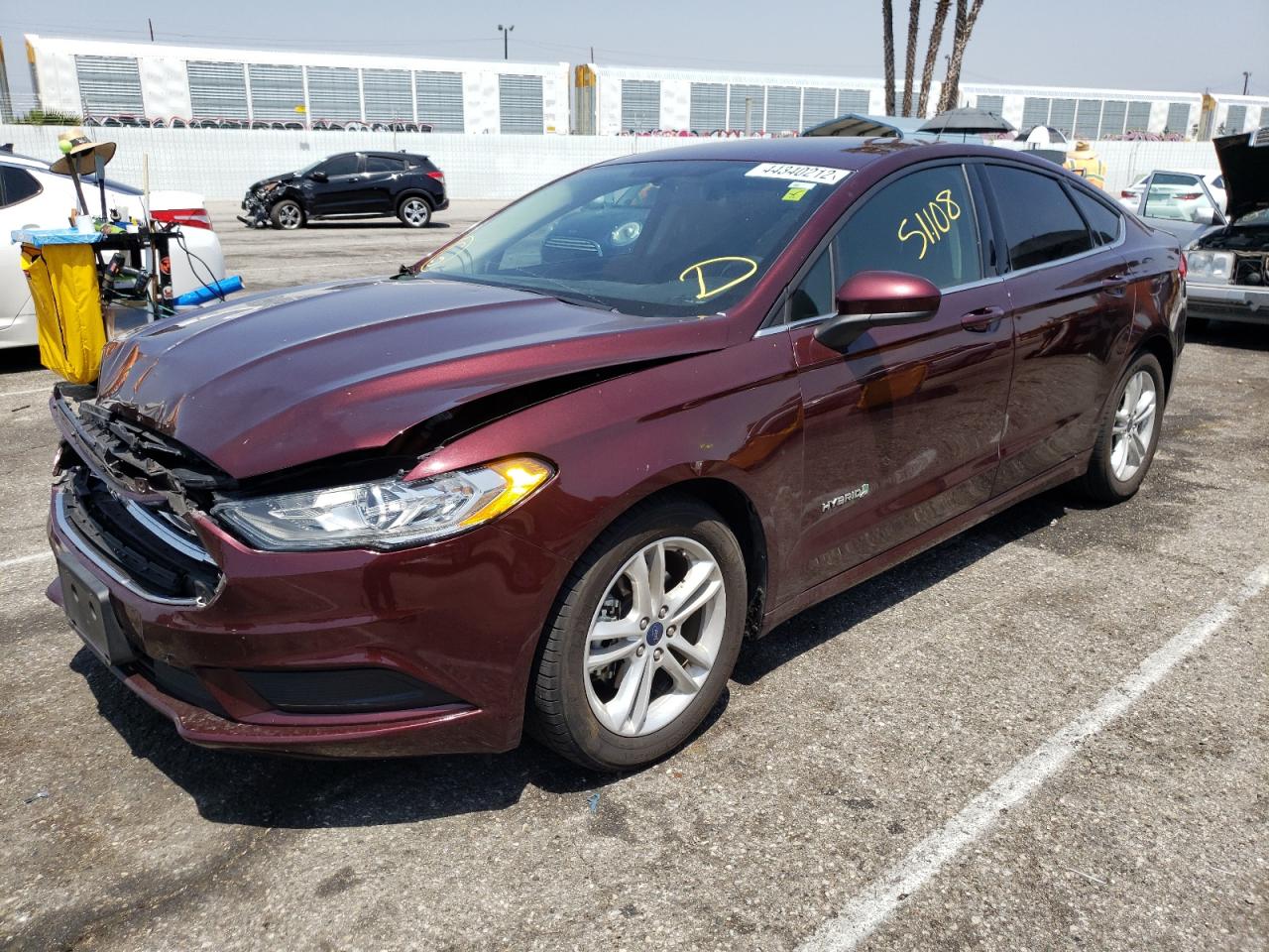 Photo 2 from auction – 2018 FORD FUSION SE with VIN 3FA6P0LU5JR211660