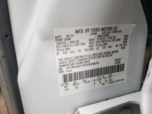 Photo 10 from auction – 2015 FORD F450 SUPER with VIN 1FT8W4DT5FEB59878