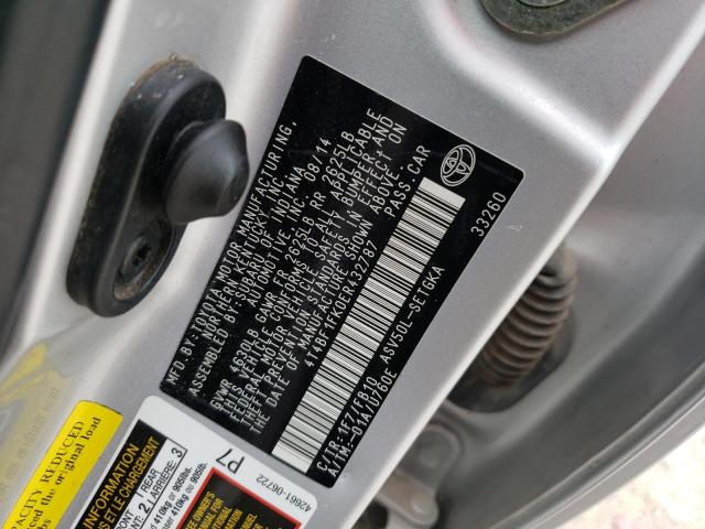 Photo 10 from auction – 2014 TOYOTA CAMRY L with VIN 4T4BF1FK0ER432787