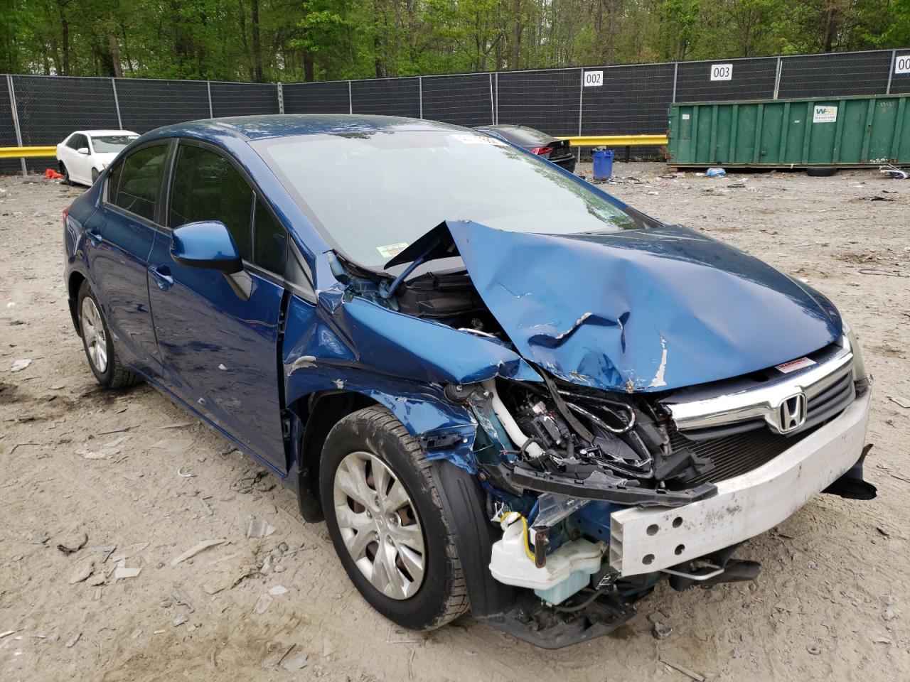 HONDA CIVIC LX 2012 with VIN 19XFB2F57CE342771 - Photo from auction