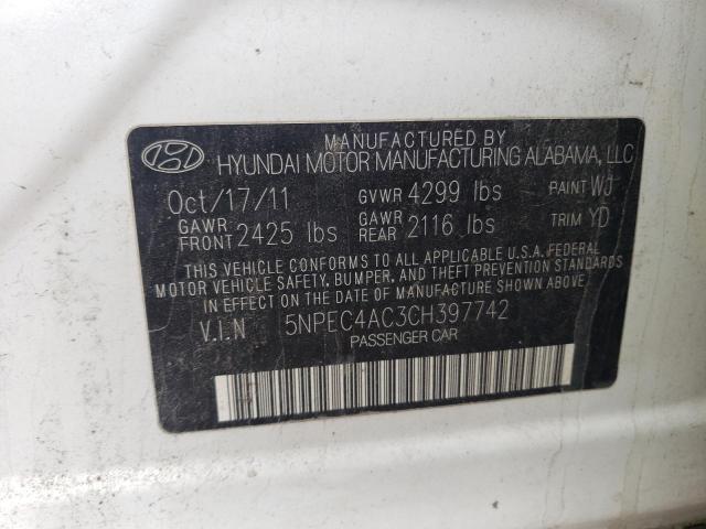 Photo 10 from auction – 2012 HYUNDAI SONATA SE with VIN 5NPEC4AC3CH397742