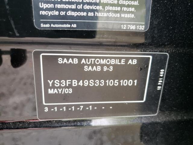 Photo 10 from auction – 2003 SAAB 9-3 LINEAR with VIN YS3FB49S331051001