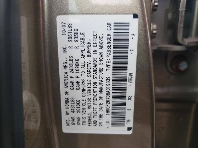 Photo 10 from auction – 2008 HONDA ACCORD with VIN 1HGCP26708A019339