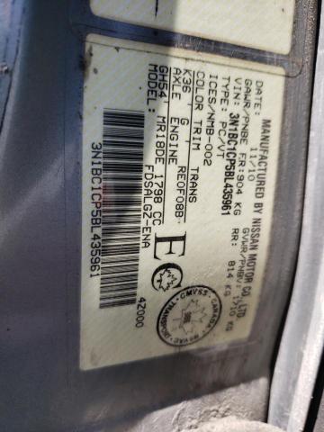 Photo 10 from auction – 2011 NISSAN VERSA S with VIN 3N1BC1CP5BL435961