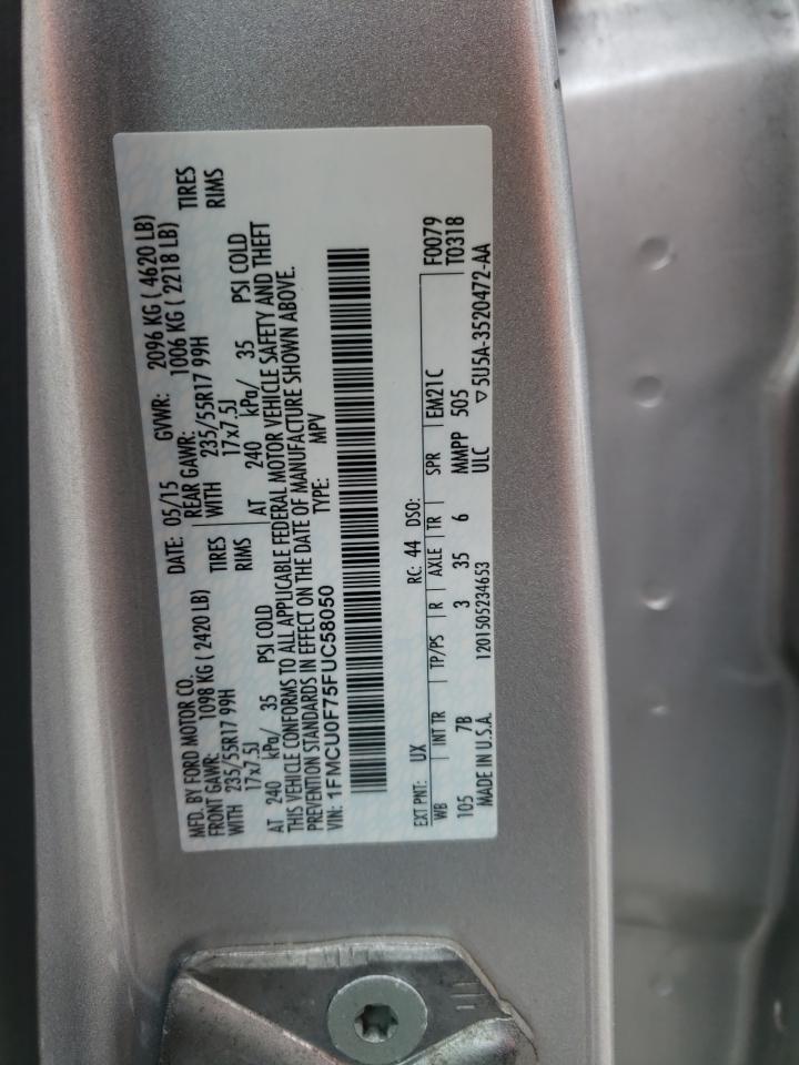 Фото 10 с аукциона – 2015 FORD ESCAPE S с VIN 1FMCU0F75FUC58050