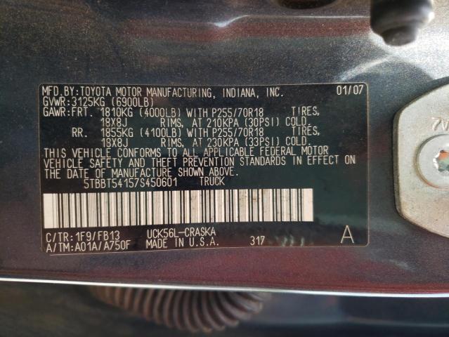 Photo 10 from auction – 2007 TOYOTA TUNDRA DOU with VIN 5TBBT54157S450601