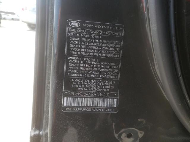 Photo 10 from auction – 2009 LAND ROVER RANGE ROVE with VIN SALSK254X9A189492
