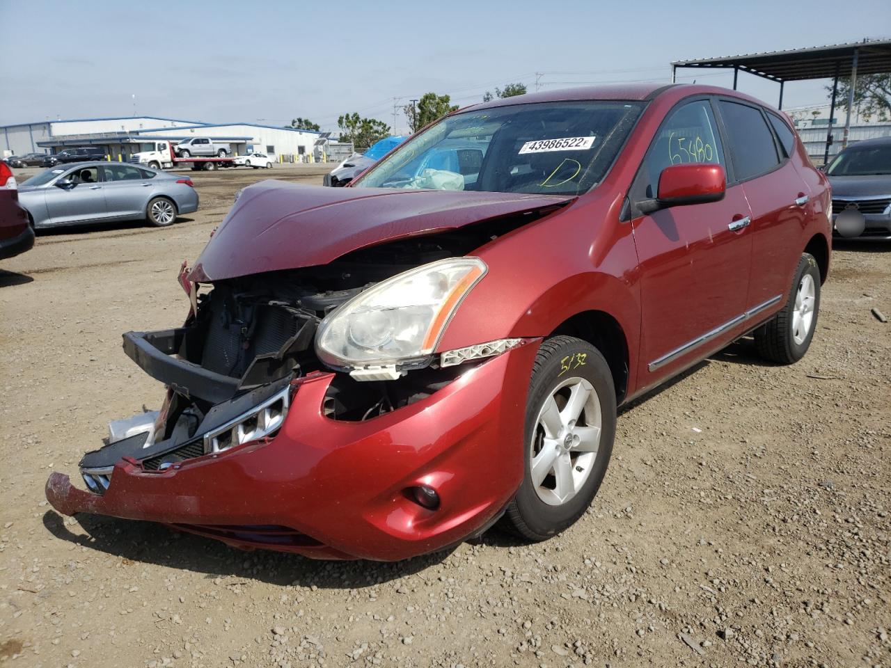 Photo 2 from auction – 2013 NISSAN ROGUE S with VIN JN8AS5MT0DW554453