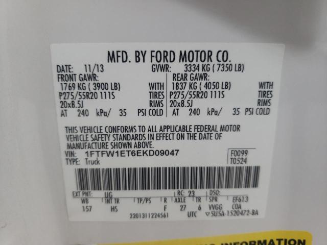 Photo 9 from auction – 2014 FORD F150 SUPER with VIN 1FTFW1ET6EKD09047