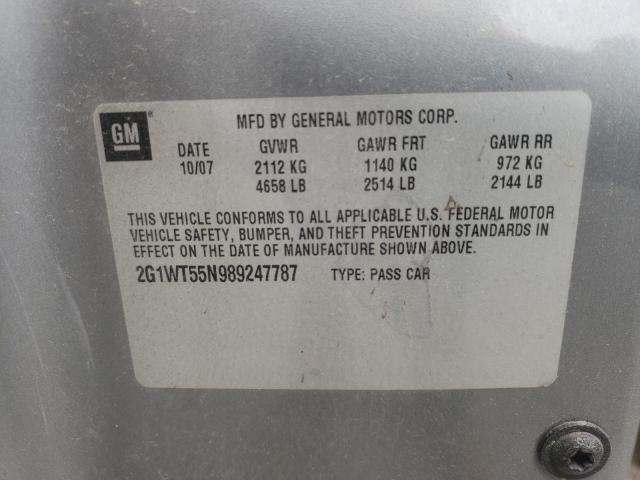 Photo 10 from auction – 2008 CHEVROLET IMPALA LT with VIN 2G1WT55N989247787