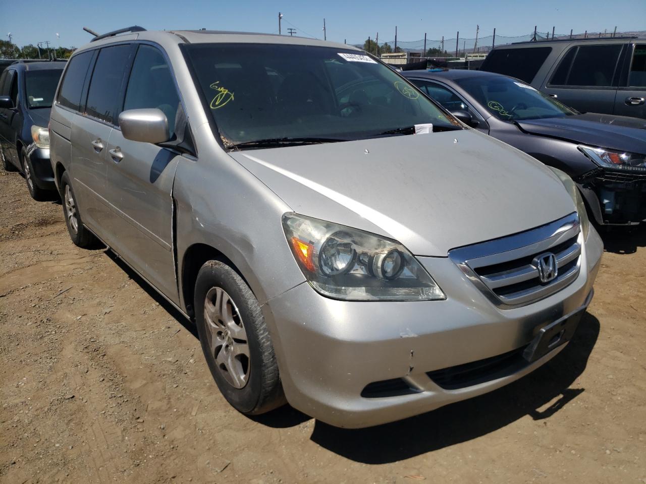 HONDA ODYSSEY EX 2005 with VIN 5FNRL38645B100782 - Photo from auction