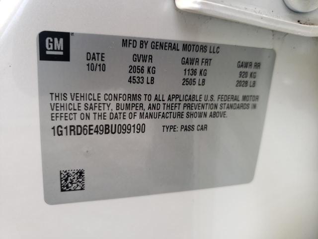 Photo 10 from auction – 2011 CHEVROLET VOLT with VIN 1G1RD6E49BU099190