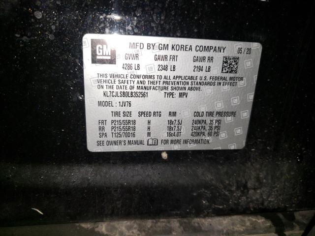 Photo 10 from auction – 2020 CHEVROLET TRAX 1LT with VIN KL7CJLSB0LB352561