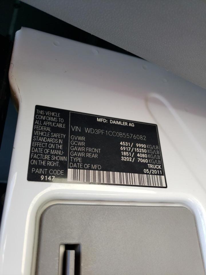 Photo 10 from auction – 2011 MERCEDES-BENZ SPRINTER 3 with VIN WD3PF1CC0B5576082