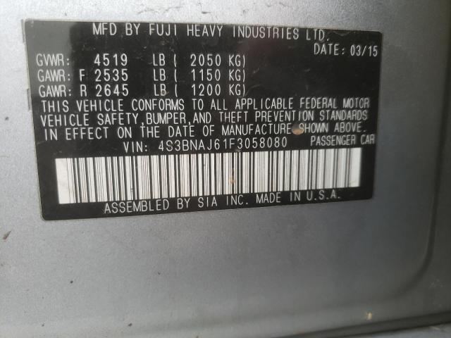 Photo 10 from auction – 2015 SUBARU LEGACY 2.5 with VIN 4S3BNAJ61F3058080